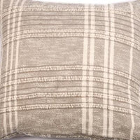 Heavy Check Cushion Ash 60x60cm | Annie Mo's