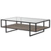 Rattan and Glass Coffee Table 132cm | Annie Mo's