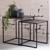 Raw Antiqued Lead Square Nesting Tables 50cm | Annie Mo's