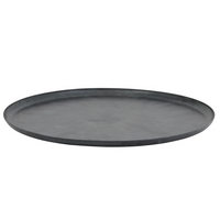 Raw Black with Blue Tinge Round Metal Tray 60cm | Annie Mo's