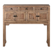 Reclaimed Oak Four Door with Three Drawers Console Table 94cm | Annie Mo's