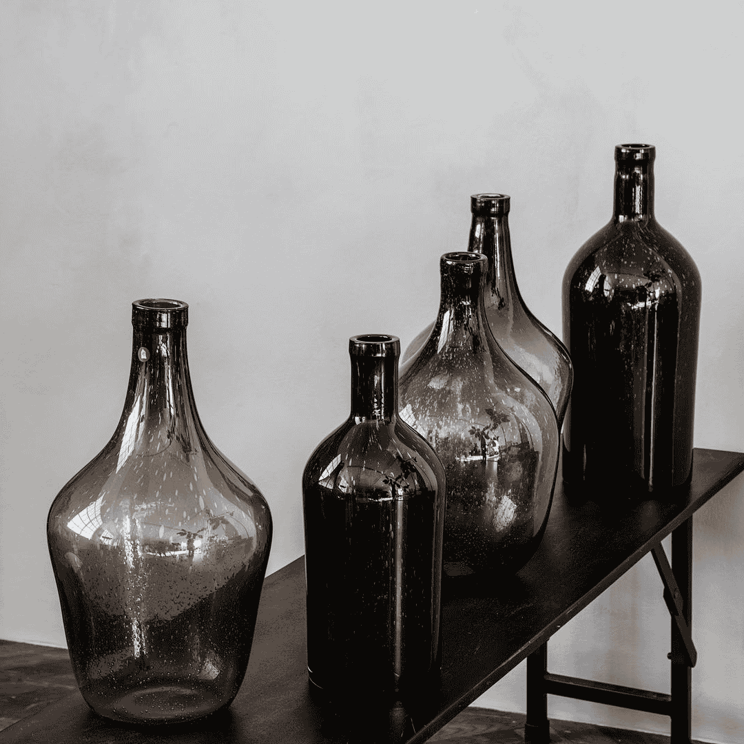 Recycled Brown Glass Bottle Vase 45cm