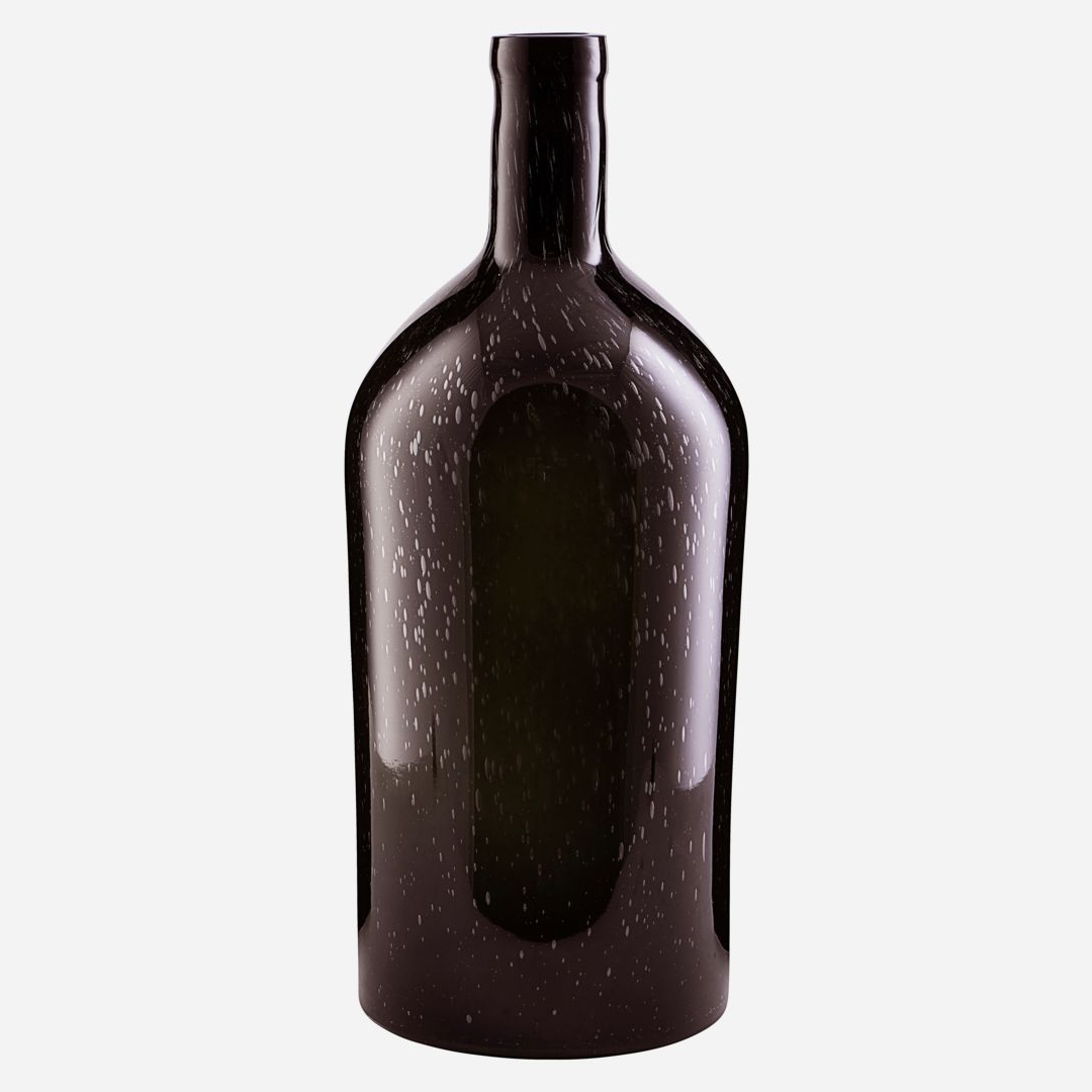 Recycled Brown Glass Bottle Vase 45cm