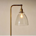 Recycled Glass Floor Lamp - Antique Brass 147cm