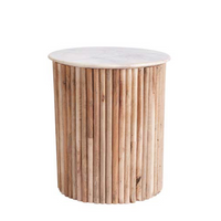 Reed Round Lamp Table 40cm | Annie Mo's