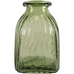 Ribbed Green Glass Vase 20cm | Annie Mo's
