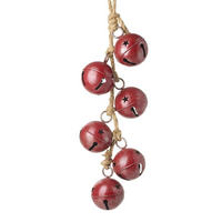 Rope Decoration With Red Metal Bells 71cm | Annie Mo's
