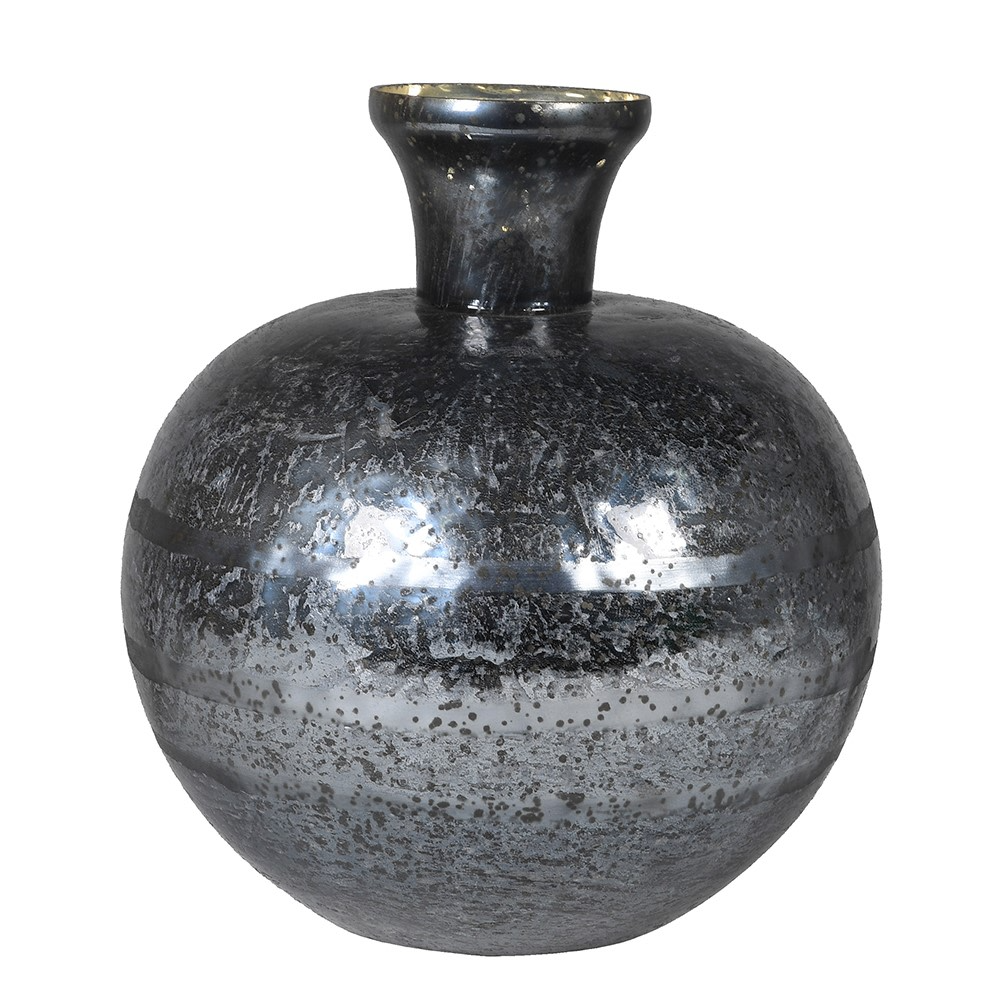 Round Grey Lustre Vase 30cm   | Annie Mo's