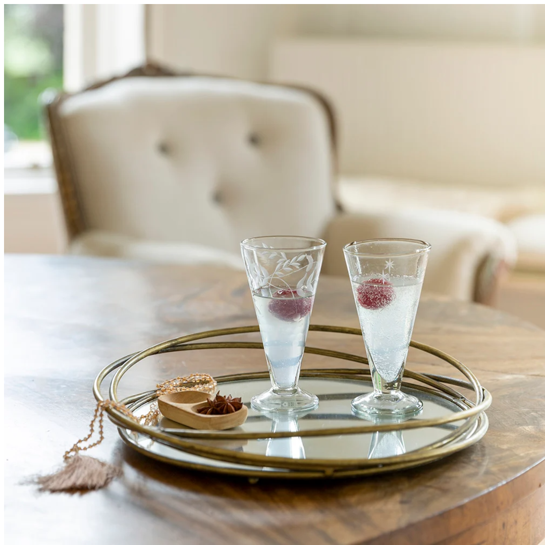 Round Mirrored Tray 33cm