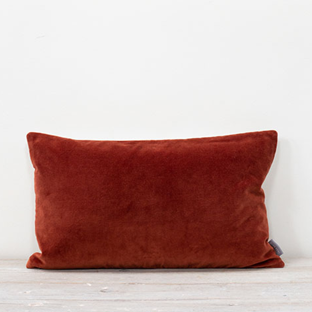 Rust Velvet Cushion 50x30cm | Annie Mo's