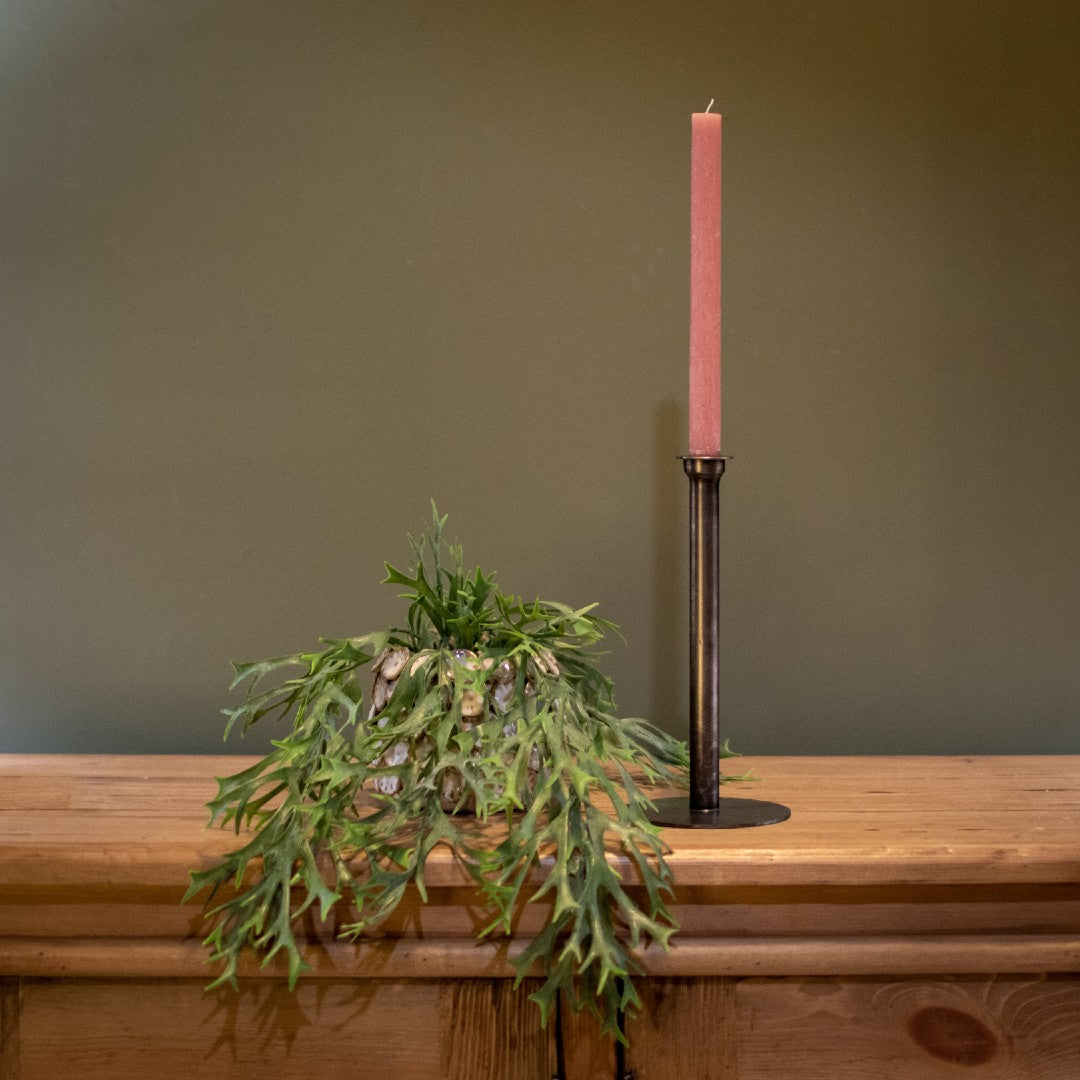 Rustic Dinner Candle Dusky Pink 27cm | Annie Mo's