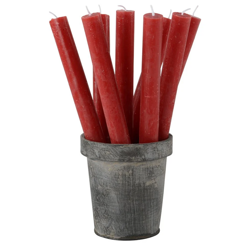 Rustic Dinner Candle Lipstick Red 27cm | Annie Mo's