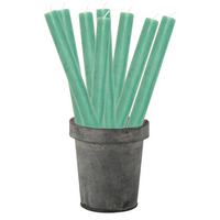 Rustic Dinner Candle Sea Green 27cm | Annie Mo's