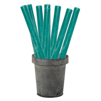 Rustic Dinner Candle Turquoise 27cm | Annie Mo's