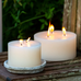 Rustic Pillar Candle Three Wick 20cm