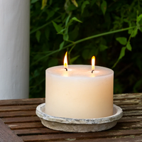 Rustic Pillar Candle Two Wick 11cm | Annie Mo's