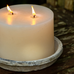 Rustic Pillar Candle Two Wick 11cm