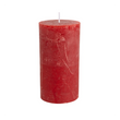 Rustic Pillar Candles in Lipstick Red