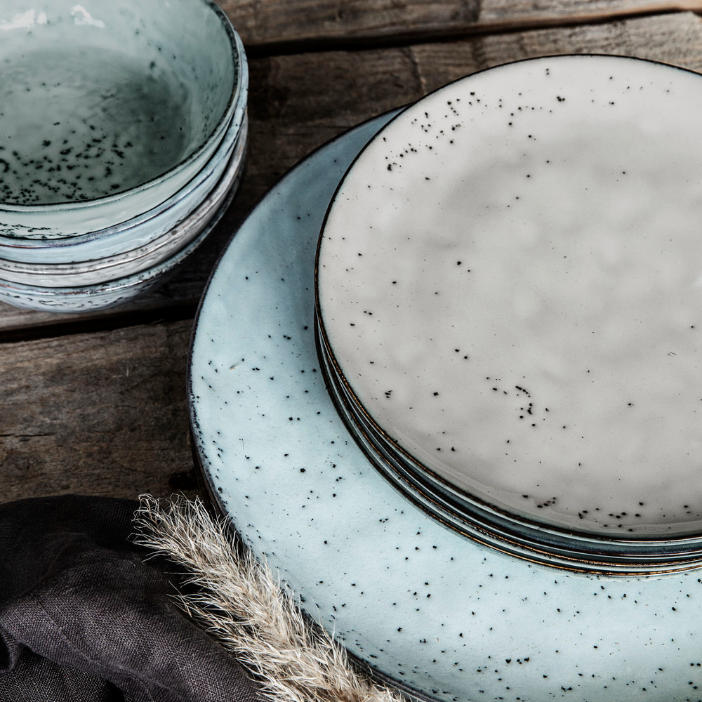 Rustic, Grey Blue Dinner Plate 27cm | Annie Mo's