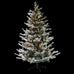 6ft 400 LED Lit Flock Tree 183cm