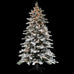 7.5ft 500 LED Lit Flock Tree