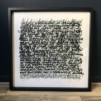 Framed Illegible Scribbles Picture 80cm | Annie Mo's