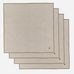 Set of Four Twinkle Taupe Fabric Napkins 40cm