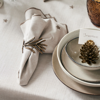 Set of Four Twinkle Taupe Fabric Napkins 40cm | Annie Mo's