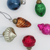 Set of Six Multi Coloured Baubles 5cm