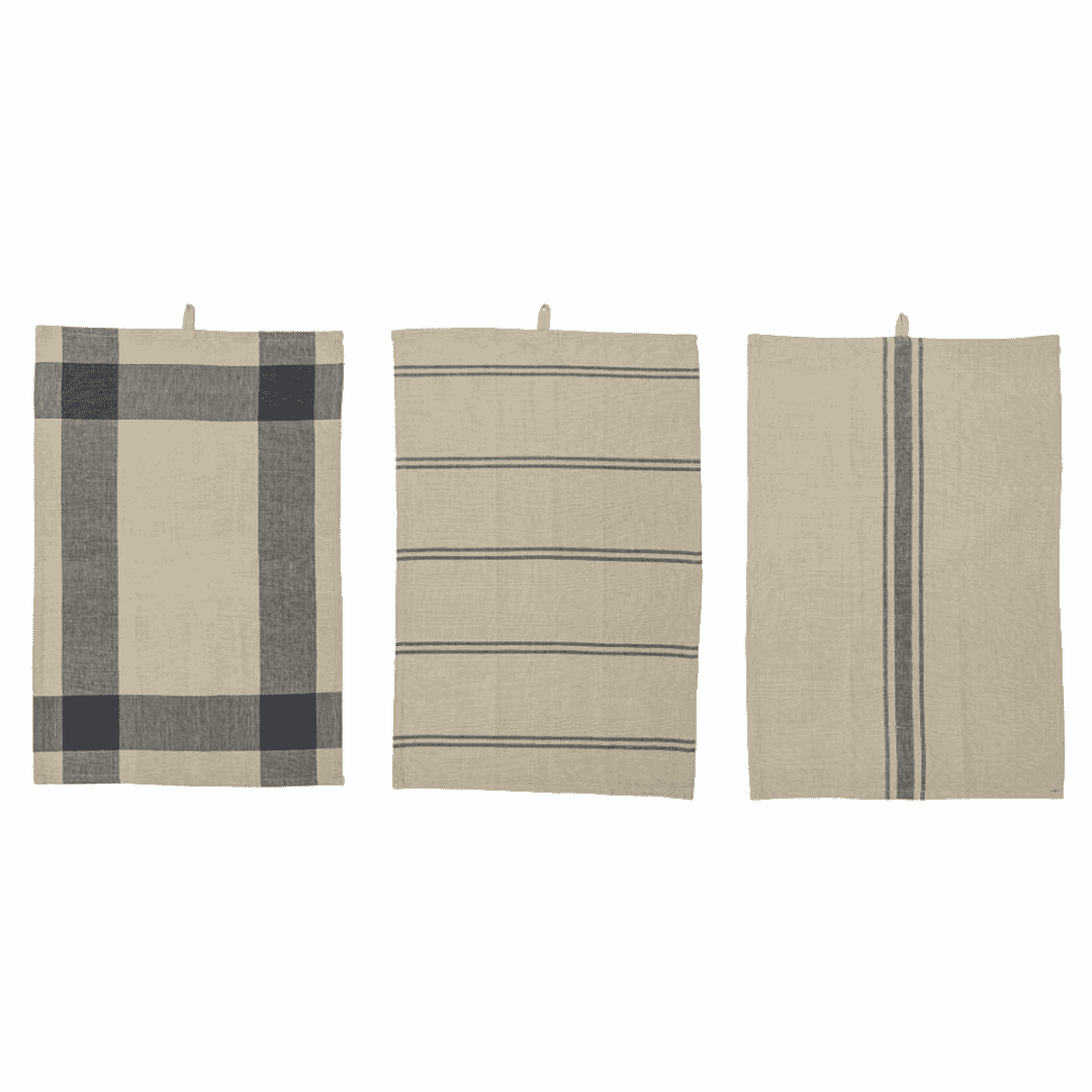 Set of Three Cotton Anilla Kitchen Towels