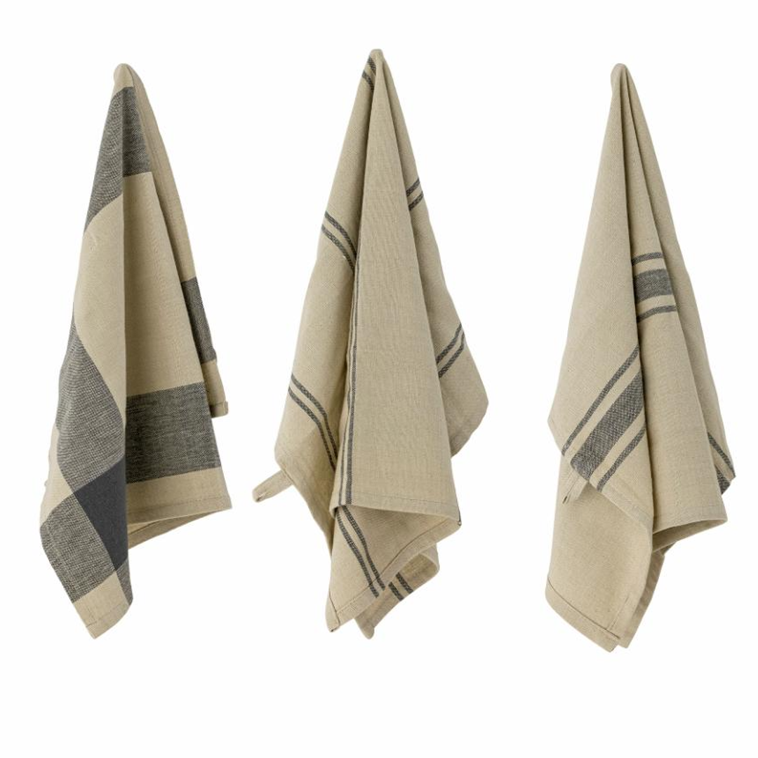 Set of Three Cotton Anilla Kitchen Towels | Annie Mo's