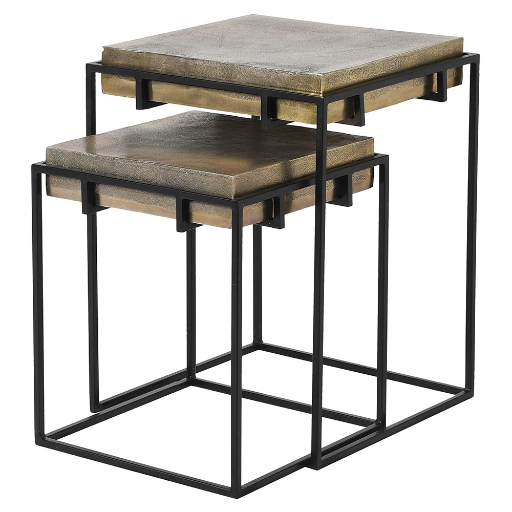Set of hot sale two nesting tables