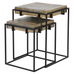Set of Two Brass Square Nesting Tables 60cm | Annie Mo's