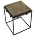 Set of Two Brass Square Nesting Tables 60cm