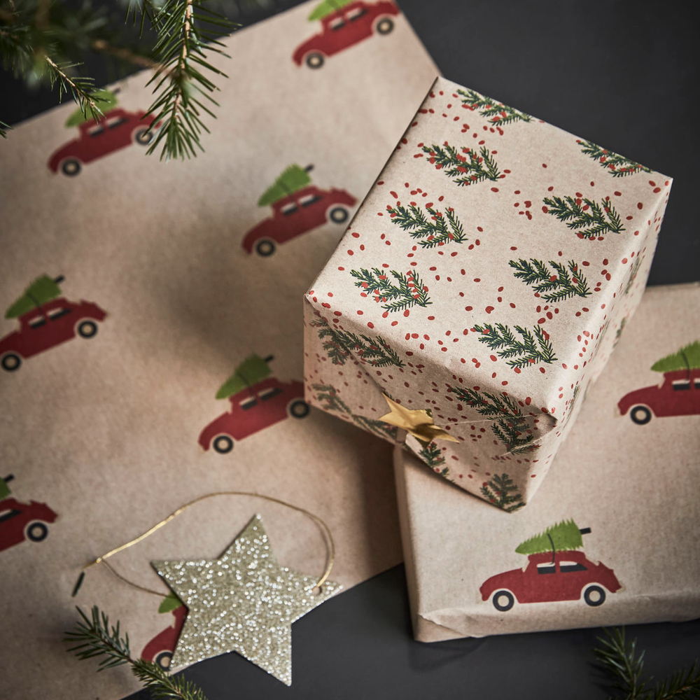Set of Two Crafty Car Rolls of Gift Wrap |  Annie Mo's