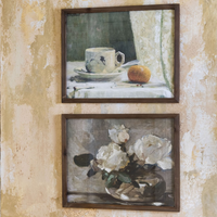 Set of Two Floral Tea Framed Prints 50cm | Annie Mo's