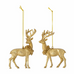 Set of Two Golden Ornamental Resin Stags 12cm | Annie Mo's
