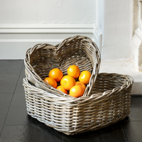 Set of Two Heart Kubu Baskets 45cm | Annie Mo's