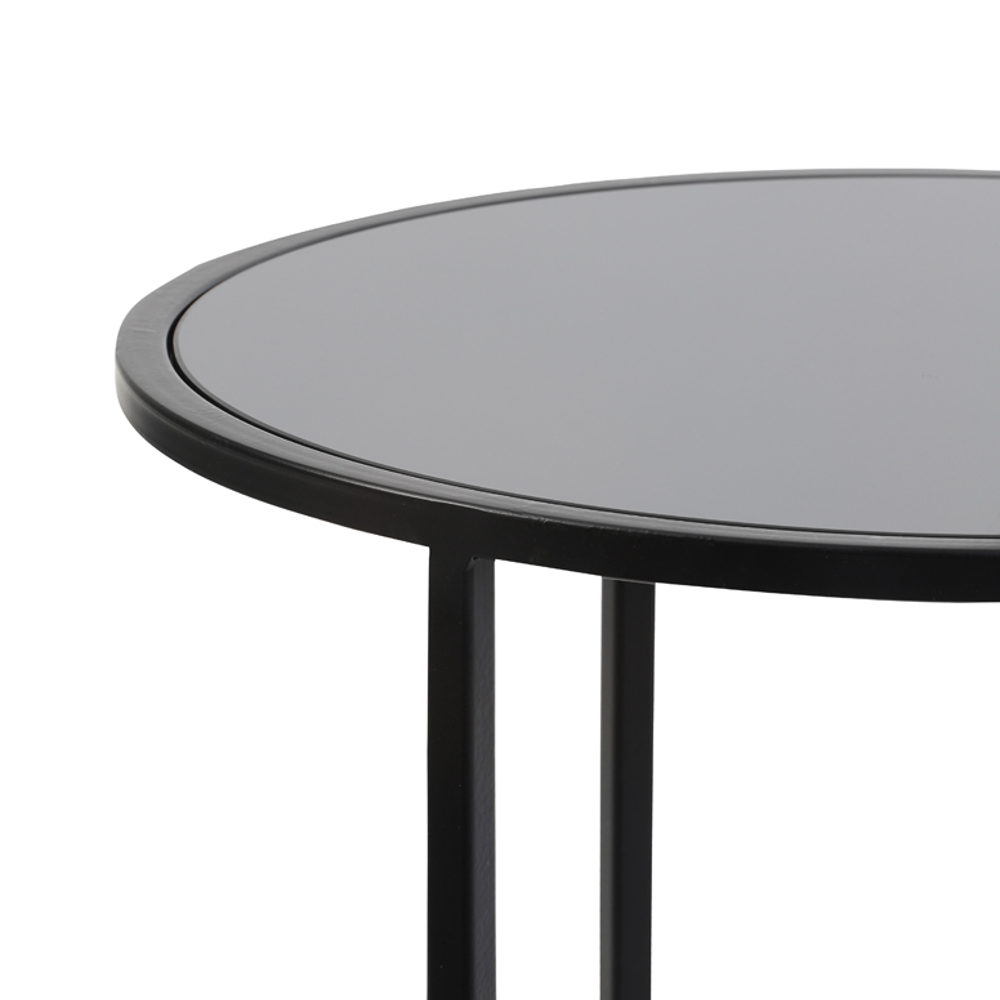 Metal and best sale glass nesting tables