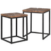 Set of Two Nesting Tables with Reclaimed Wood