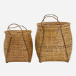 Set of Two Rattan and Bamboo Baskets | Annie Mo's
