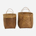Set of Two Round Rattan and Bamboo Baskets | Annie Mo's