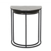 Set of Two Silver Effect Metal and Black Nesting Tables 55cm | Annie Mo's