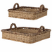 Set of Two Square Sturdy Palm Leaf Trays 49cm | Annie Mo's