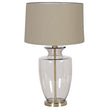 Shaped Smoked Glass Table Lamp 74cm | Annie Mo's