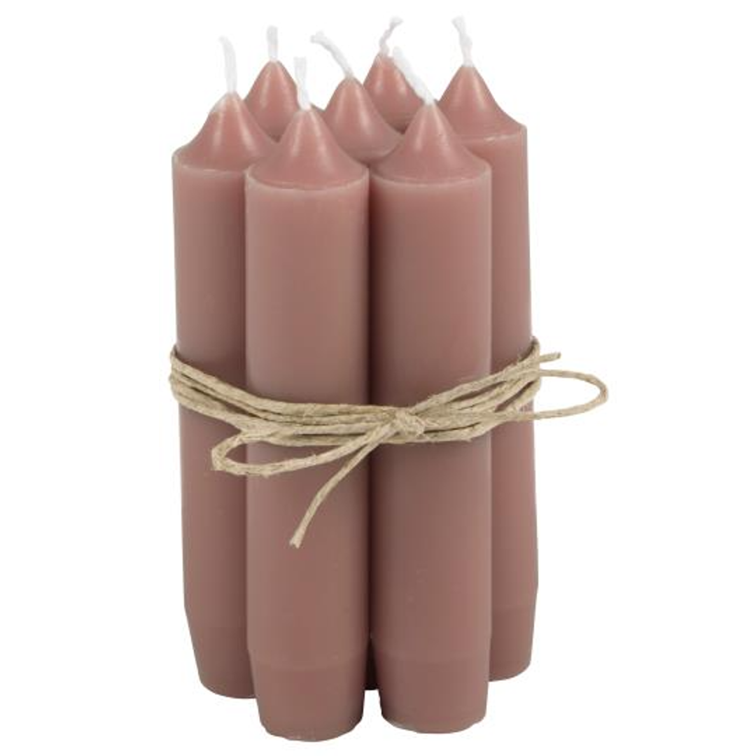 Short Dinner Candles - Faded Rose 11cm | Annie Mo's