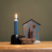 Short Petrol Blue Dinner Candle 11cm | Annie Mo's