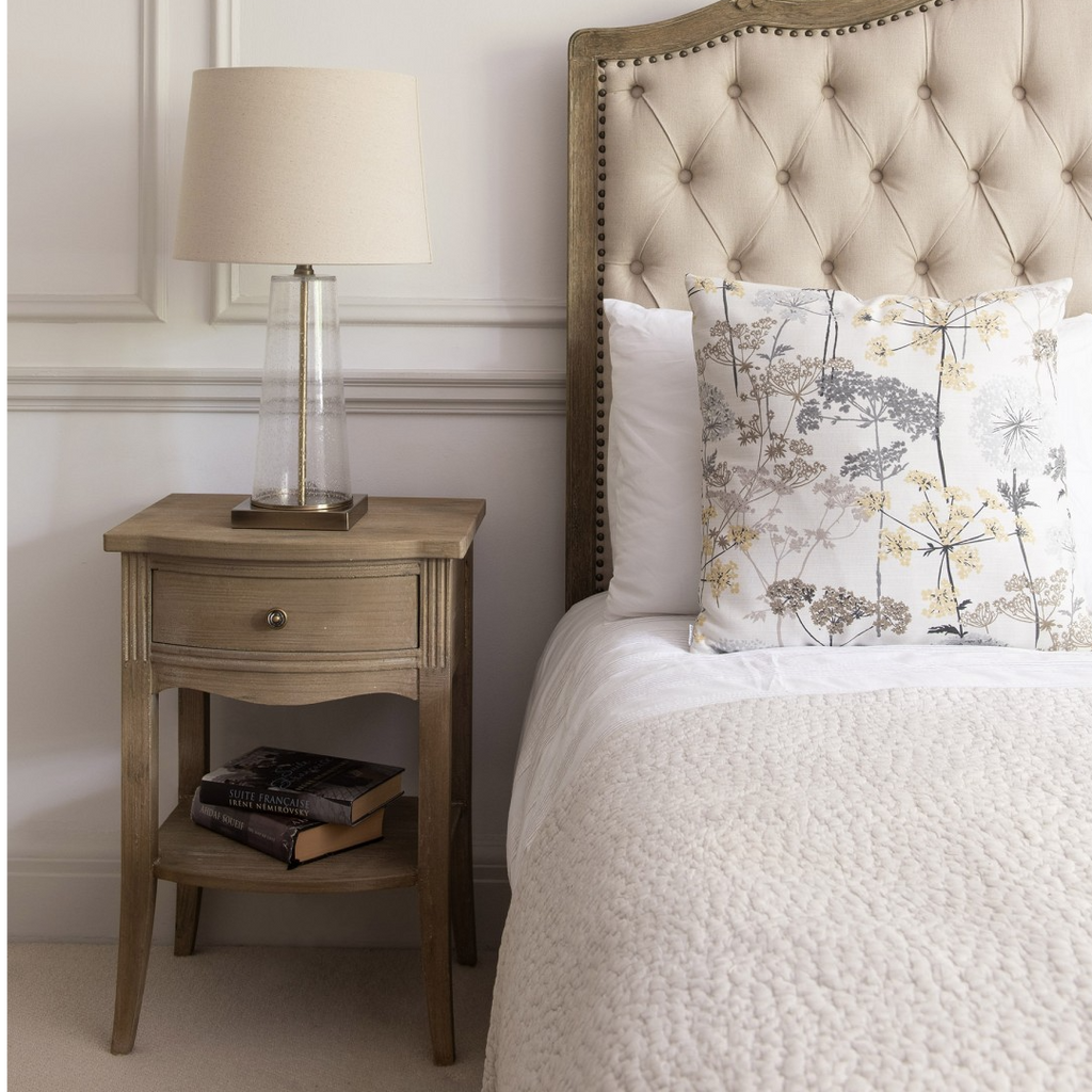 Single Drawer Grey Bedside Cabinet 70cm | Annie Mo's