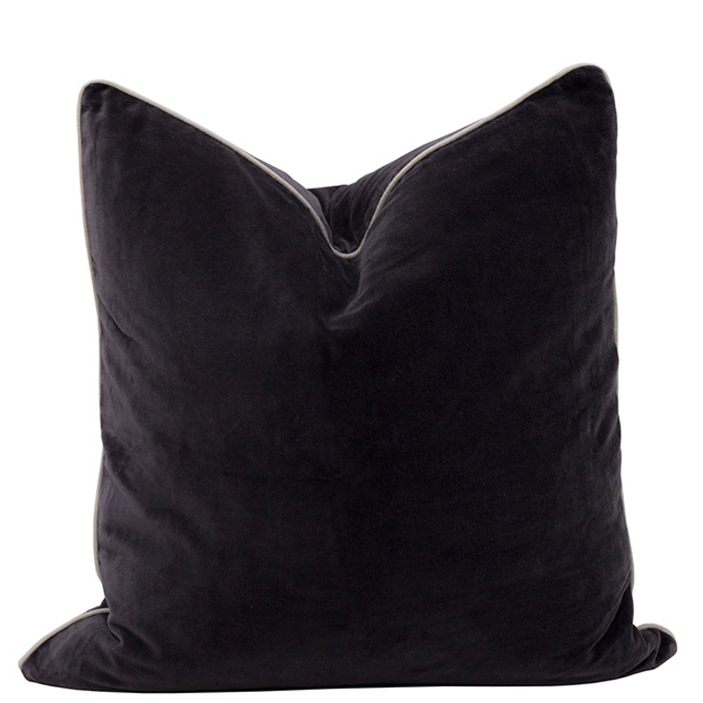 Slate Grey Velvet Cushion 50x50cm | Annie Mo's
