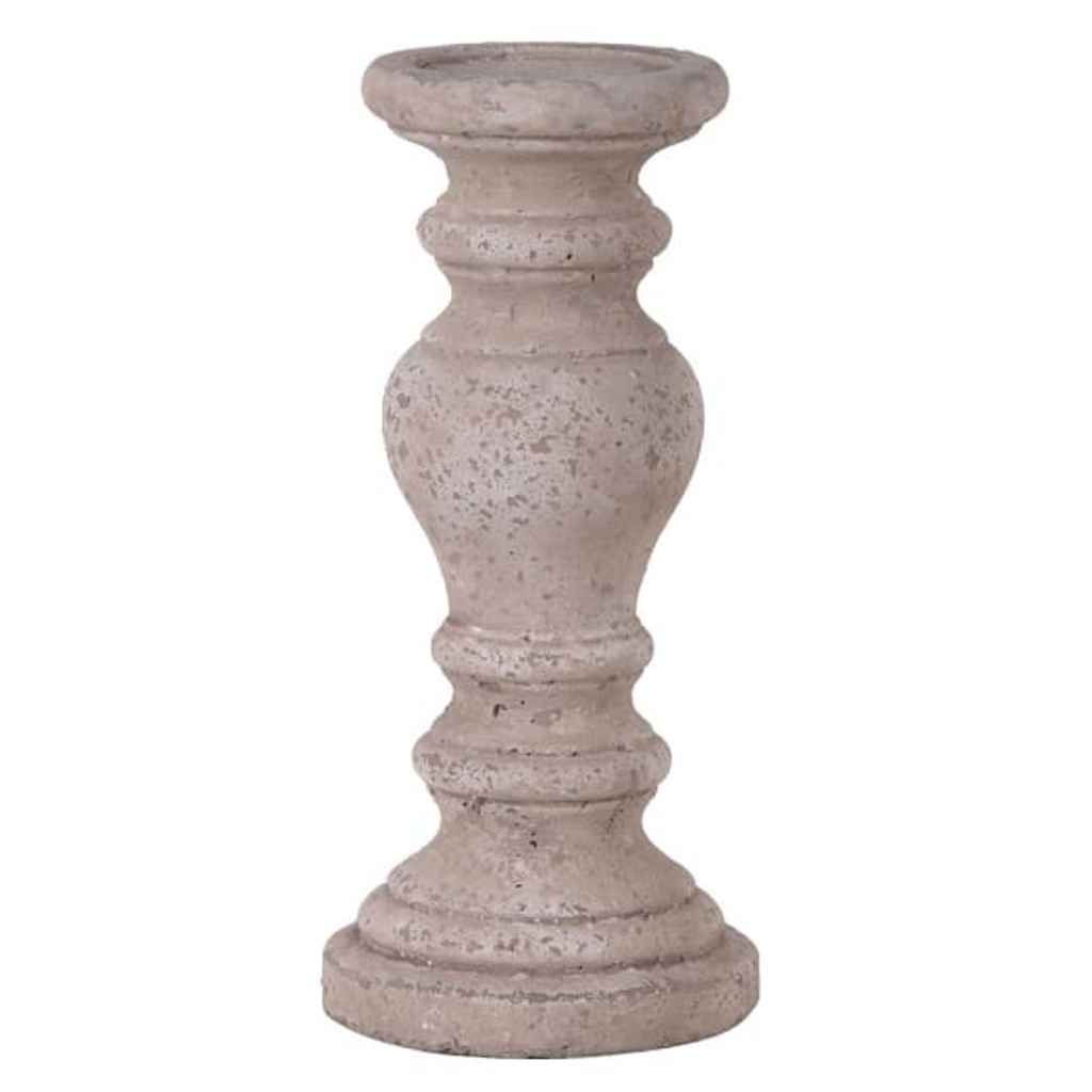 Small Bulbous Stone Effect Candleholder 32cm | Annie Mo's